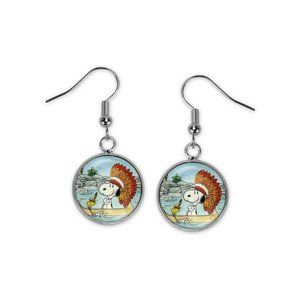 Snoopy Woodstock Peanuts Thanksgiving Earrings New